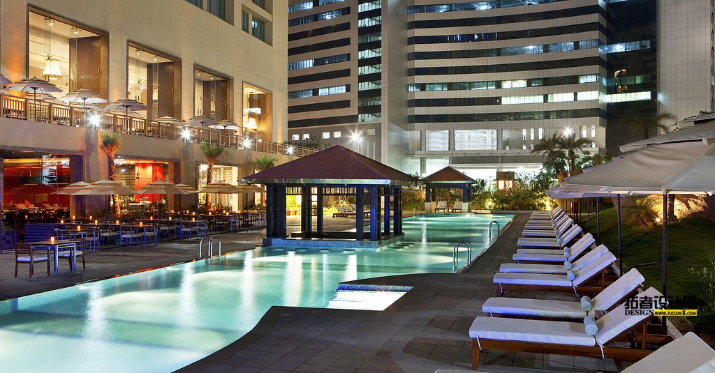 41)The Westin Hyderabad Mindspacepool view at night Ĕz.jpg