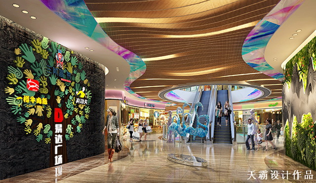 两组商业空间设计效果图分享 独特创意凸显设计底蕴