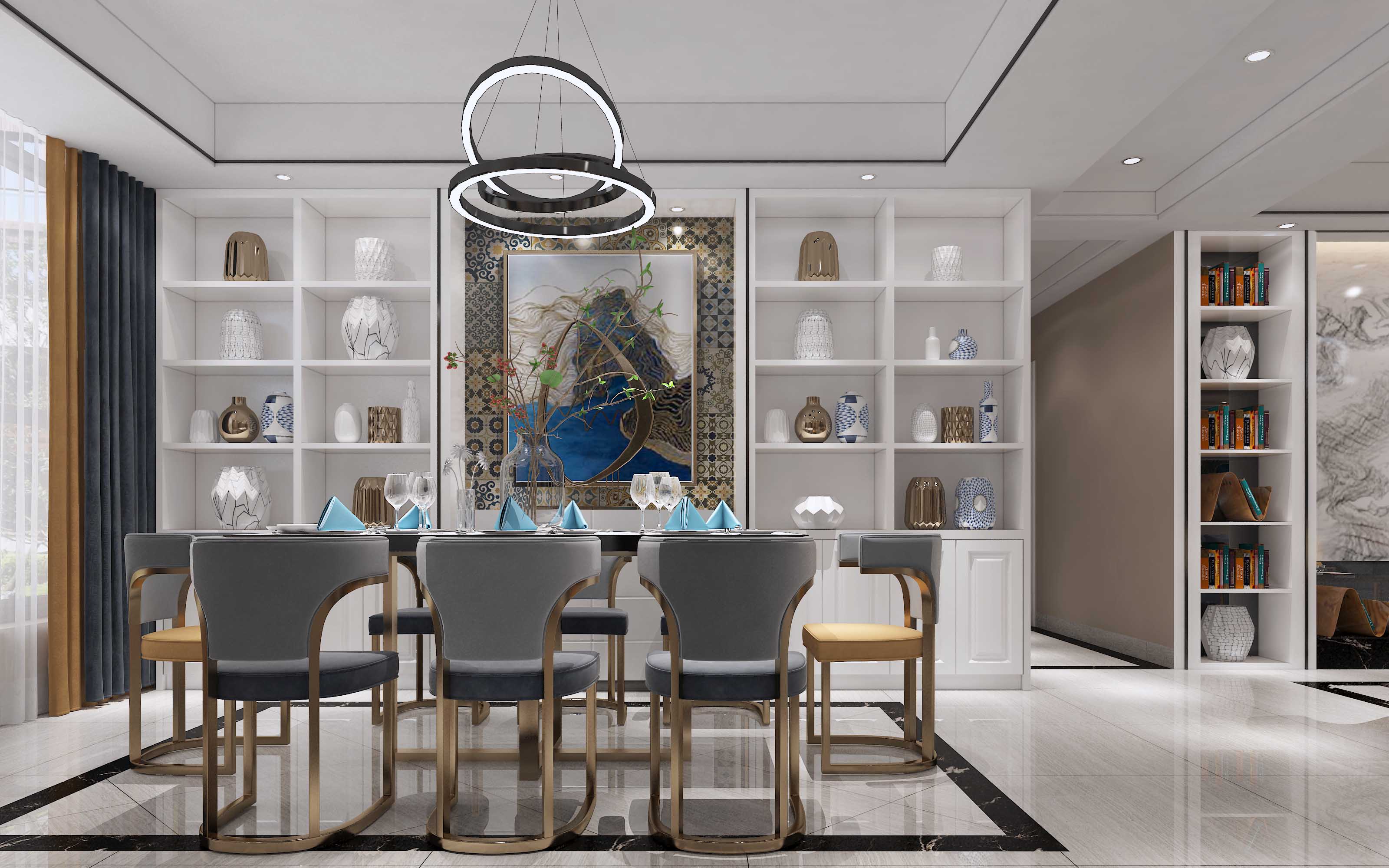 现代风格一套2014版3dmax30vr渲染器模型灯光材质齐全含5个角度渲染