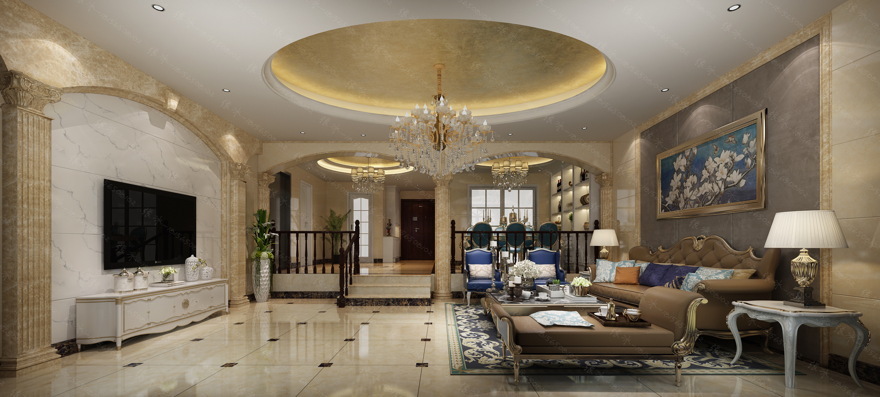 近期更新-欧式轻奢家装别墅效果图集-室内设计-拓者设计吧