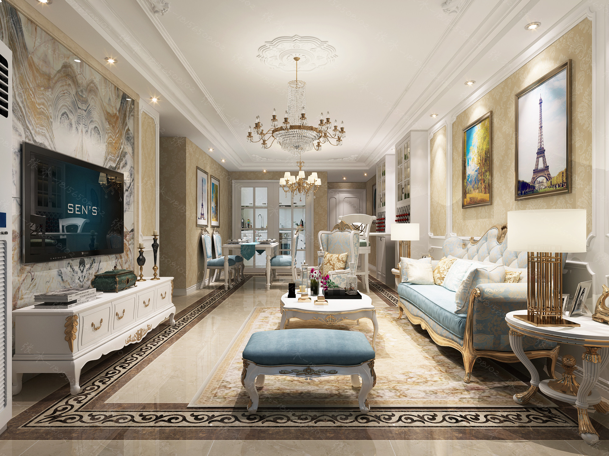 近期更新欧式轻奢家装别墅效果图集