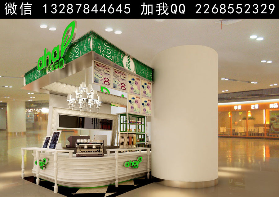水吧果汁店设计案例效果图