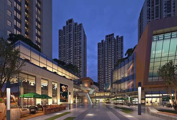 现代商业步行街广场