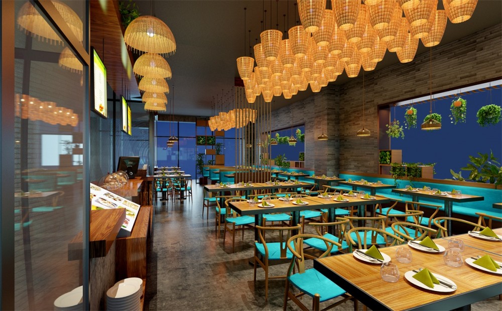 中式快餐厅3D模型