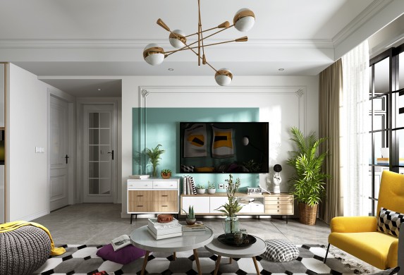 客厅模型下载_客厅施工图下载-拓者设计吧